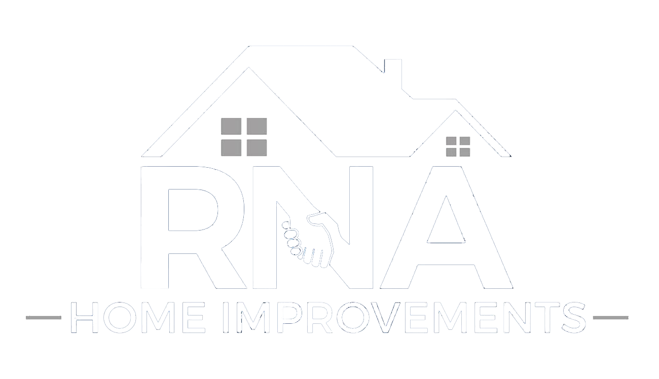 White version of RNA Home Improvements Ltd with a transparent background.